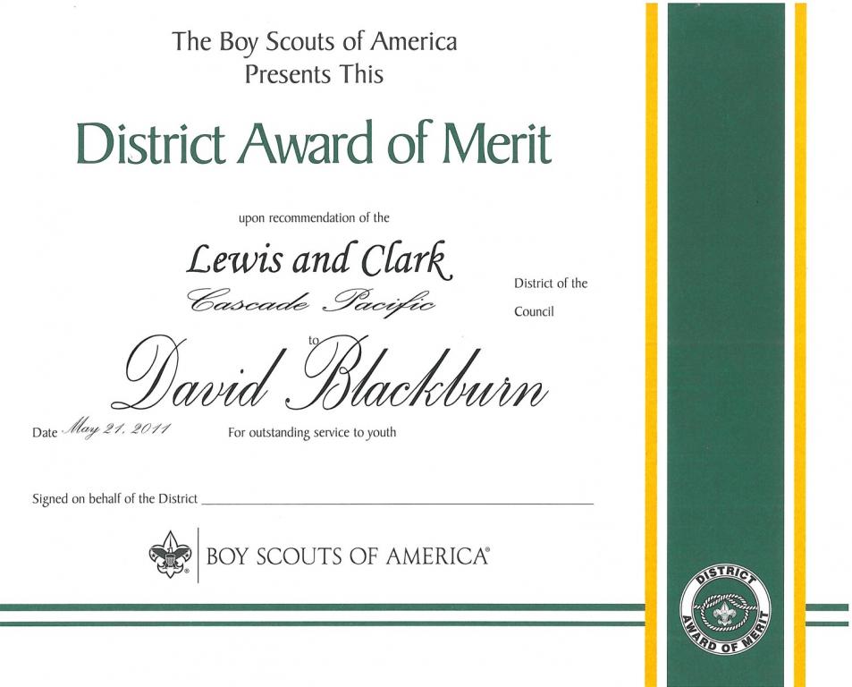 David B Dist Award of Merit L&C 2011